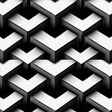 Seamless 3d geometric pattern creating a modern and stylish look