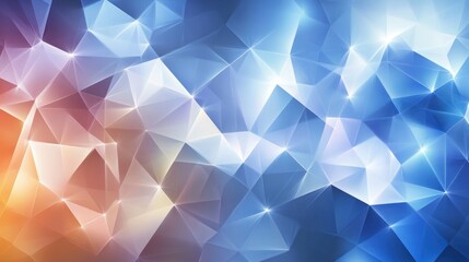 Obraz premium The image shows an abstract geometric composition with colorful facets