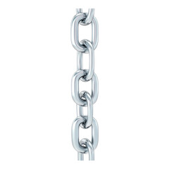Single Silver Chain Link Isolated