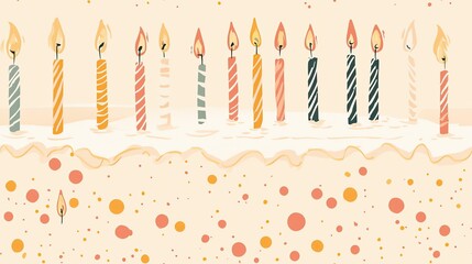 Exquisite birthday cake adorned with colorful candles symbolizing celebration and joy perfect for any festive occasion or special event