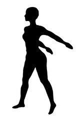 black vector image silhouette modern yoga exercises, beauty, body line art. For use as a brochure template or for use in web design.