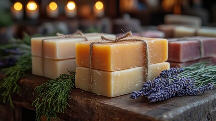 a luxury collection including donkey milk soap juniper tar soap lavender soap and st john s wort oil soap