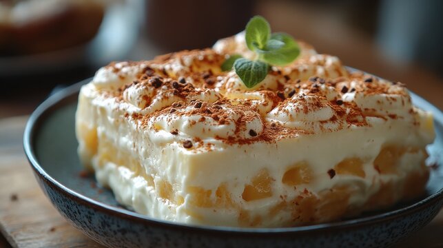 a rich and creamy turkish supangle dessert