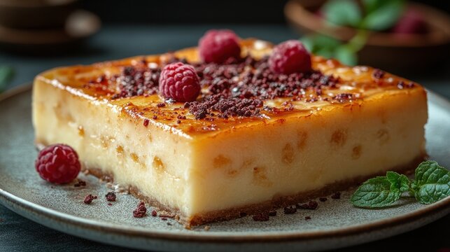 a rich and creamy turkish supangle dessert