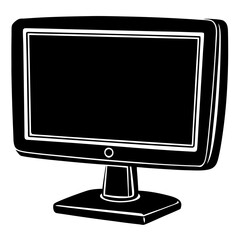 Monitor Silhouette Black Vector