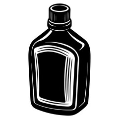 Mouthwash Silhouette Black Vector