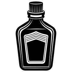 Mouthwash Silhouette Black Vector