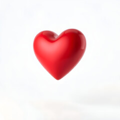 Obraz premium Shiny Red Heart – 3D Romantic Symbol of Love and Affection