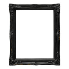 Ornate Black Frame for Artwork Display and Decor