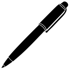 Pen Silhouette Black Vector