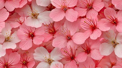 A captivating display of pink flowers showcasing their delicate petals and vibrant color against a soft natural background ideal for springtime themes