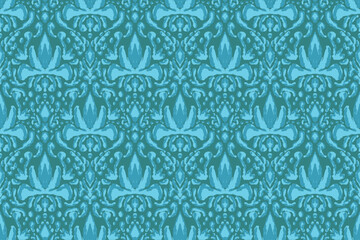 Fototapeta premium Ikat seamless, sewing pattern, Motif, boho, Damask tile, rug, ethnic handmade, geometric design, ethnic tribal, seamless doodle, embroidery abstract, navajo pattern, paisley textiles, printing product