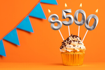Number of followers or likes - Candle number 8500