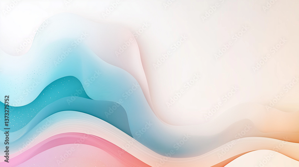 Wall mural abstract waves of color: captivating layered waves of vibrant colors create a sense of movement and 