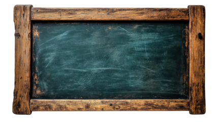 Back-to-school green chalkboard on a white background