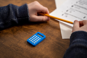 woman calculating bills