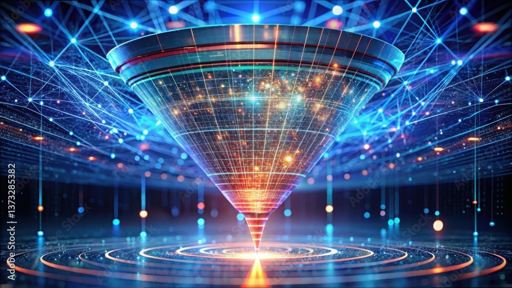 Poster Data Funnel Visualization with Neural Network Design and Algorithms