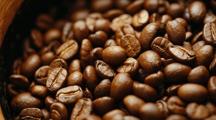 Fototapeta premium Coffee beans. Vintage background