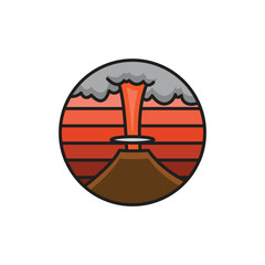 Erupting Volcano Graphic