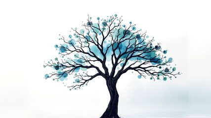 Obraz premium Abstract Acrylic Tree Painting Design Concept