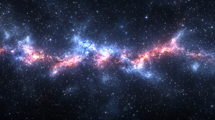 Fototapeta premium Spectacular galaxy filled with shimmering stars and colorful nebulas creating a stunning cosmic display of light and celestial wonders.