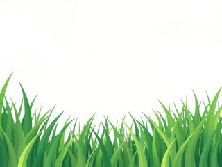 Fototapeta premium Cartoon Grass Field - Summer Background Design