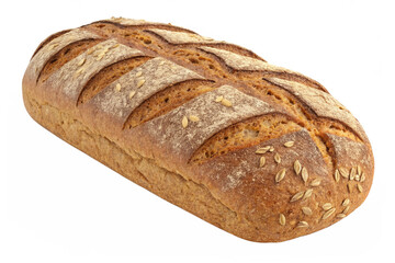 Whole grain bread on transparent background - generated by ai