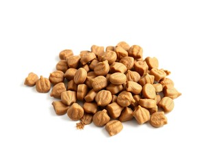 Obraz premium Healthy Brown Dog Food Kibble Isolated on Transparent Background
