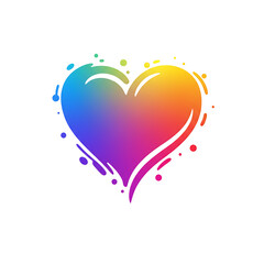 Colorful heart design vector illustration for valentine's day and love concept