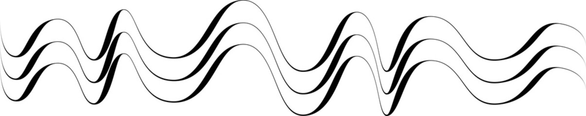 Abstract black and white liens with many squares and triangles shape on white background. Wave lines vector illustration. Curve wave seamless pattern. Wave lines vector illustration. 