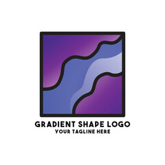 Gradient shape logo design