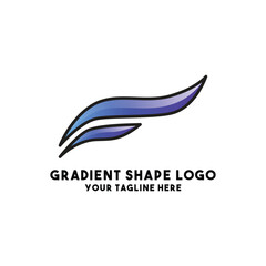Gradient shape logo design