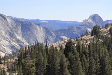 Half Dome and Yosemite Valley from Olmsted Point in Yosemite National Park