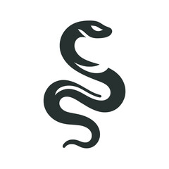Fototapeta premium black and white snake symbol