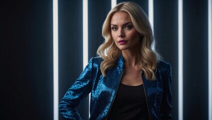fashion model posing in studio