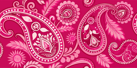 vector elegant pink paisley pattern