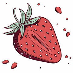 strawberry on a white background
