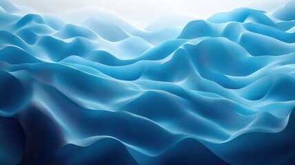 Obraz premium Abstract Blue Waves Representing Ocean Depths and Movement