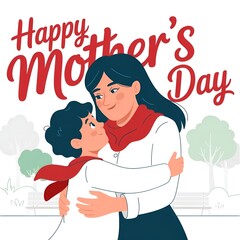 Obraz premium mother day Isolated On White Background