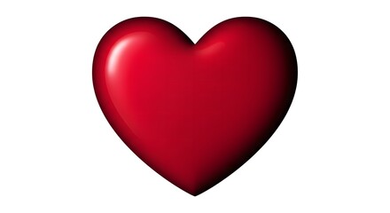 A vibrant red heart symbol, representing love, affection, and emotional connection.