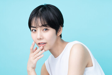 若い女性のビューティ