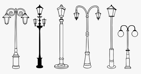 Iron lighting pole