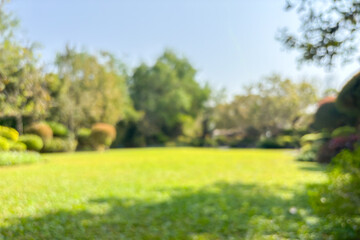 Abstract blur park garden for background