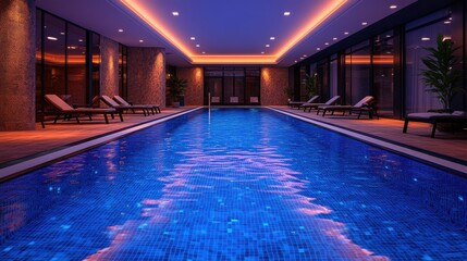 Obraz premium swimming pool in a hotel