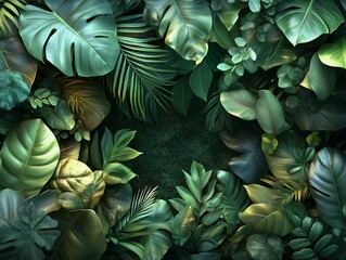 Fototapeta premium green leaves background