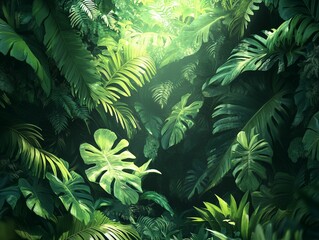 Fototapeta premium green fern background