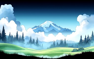 Mountain Landscape Scene (1)