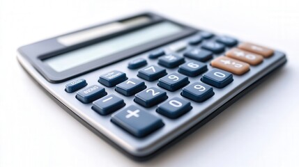 calculator showing sharp and clear details of its interface, isolated on a plain white background for a clean presentation.