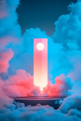 Neon Cloud Pillar Scene