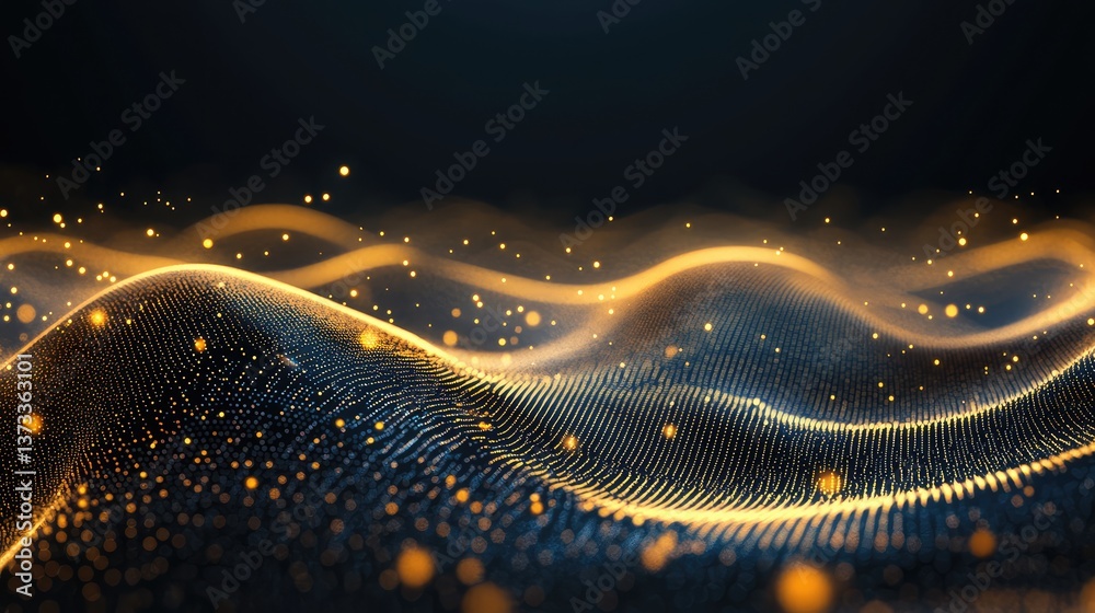 Poster abstract digital flow representing technology integration and data sharing. copy space for text.